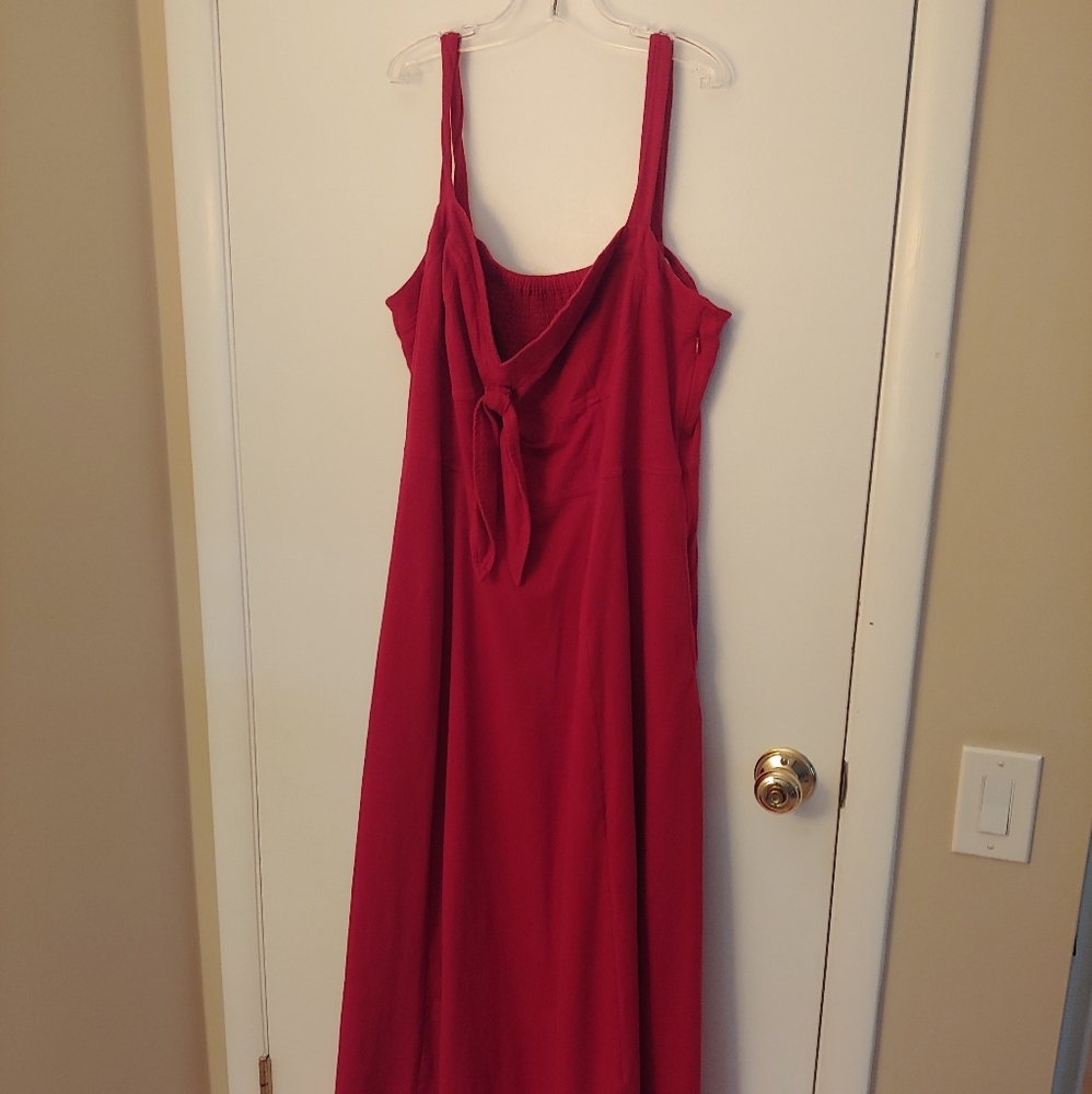 3X eShakti red maxi dress - Picture 4 of 8
